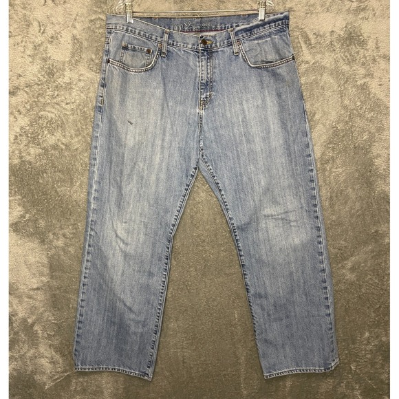 Old Navy Other - Old Navy Loose Straight Denim Jean 38x32 Y2K Men Relaxed Mid Rise Light Wash